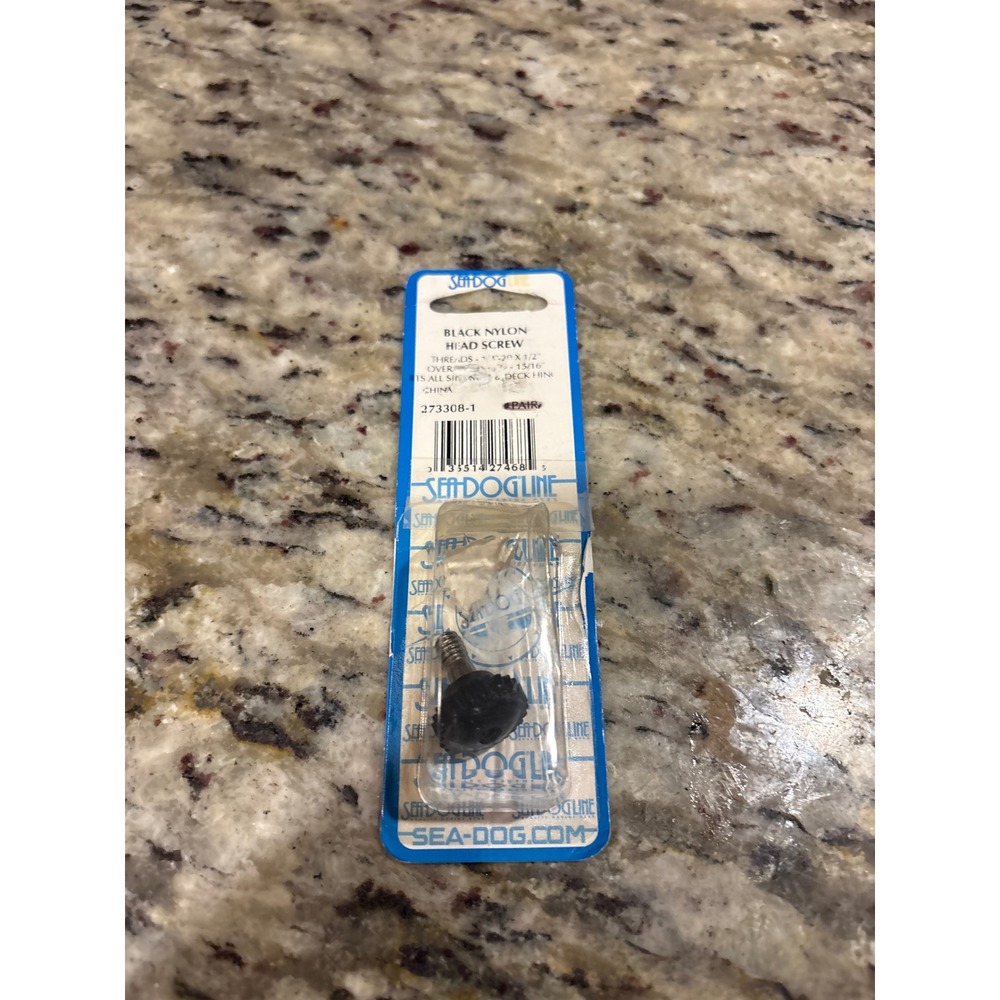 Sea-Dog Line Black Nylon Head Screw 1/4-20 x 1/2 Pair 273308-1 Marine Hardware